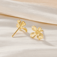 Ochna Blossom Stud Earrings | Khuyên Tai Sterling Silver 925 Phủ Bạch Kim/Vàng 18K