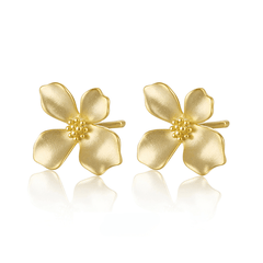 Ochna Blossom Stud Earrings | Khuyên Tai Sterling Silver 925 Phủ Bạch Kim/Vàng 18K