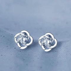 Eternal Circle Stud Earrings | Khuyên Tai Moissanite 2 Carat Round Cut | Sterling Silver 925 | Kèm Giấy Kiểm Định GRA