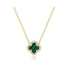Mystic Clover Necklace | Dây Chuyền Sterling Silver 925 Phủ Bạch Kim