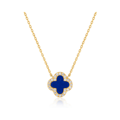 Mystic Clover Necklace | Dây Chuyền Sterling Silver 925 Phủ Bạch Kim