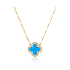 Mystic Clover Necklace | Dây Chuyền Sterling Silver 925 Phủ Bạch Kim