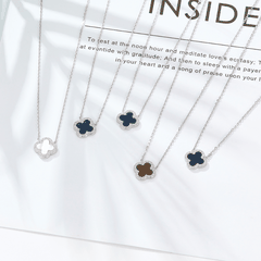 Mystic Clover Necklace | Dây Chuyền Sterling Silver 925 Phủ Bạch Kim