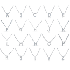 Initial Necklace | Dây Chuyền Sterling Silver 925 Phủ Bạch Kim