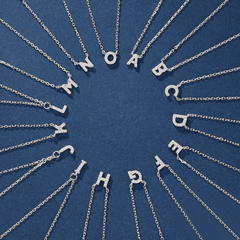 Initial Necklace | Dây Chuyền Sterling Silver 925 Phủ Bạch Kim