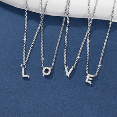 Initial Necklace | Dây Chuyền Sterling Silver 925 Phủ Bạch Kim