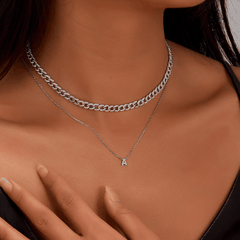 Initial Necklace | Dây Chuyền Sterling Silver 925 Phủ Bạch Kim