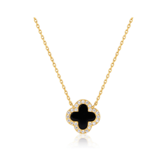 Mystic Clover Necklace | Dây Chuyền Sterling Silver 925 Phủ Bạch Kim