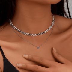 Initial Necklace | Dây Chuyền Sterling Silver 925 Phủ Bạch Kim