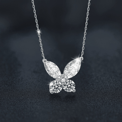 Marquise Butterfly Necklace | Dây Chuyền Moissanite 0.6 Carat Round Cut | Sterling Silver 925