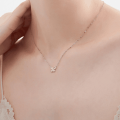 Marquise Butterfly Necklace | Dây Chuyền Moissanite 0.6 Carat Round Cut | Sterling Silver 925