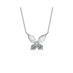 Marquise Butterfly Necklace | Dây Chuyền Moissanite 0.6 Carat Round Cut | Sterling Silver 925
