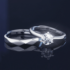 Classic Men's Solitaire Ring | Nhẫn Nam Sterling Silver 925 Phủ Bạch Kim