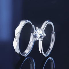 Classic Men's Solitaire Ring | Nhẫn Nam Sterling Silver 925 Phủ Bạch Kim
