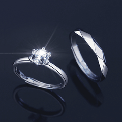 Classic Men's Solitaire Ring | Nhẫn Nam Sterling Silver 925 Phủ Bạch Kim