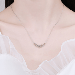 Milky Way Necklace | Dây Chuyền Moissanite 2 Carat Round Cut | Sterling Silver 925 | Kèm Giấy Kiểm Định GRA