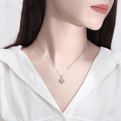 Storm Necklace | Dây Chuyền Moissanite 2 Carat Round Cut | Sterling Silver 925 | Kèm Giấy Kiểm Định GRA