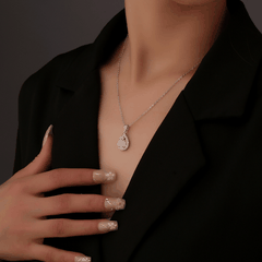 Crystal Necklace | Dây Chuyền Moissanite 2 Carat Round Cut | Sterling Silver 925 | Kèm Giấy Kiểm Định GRA