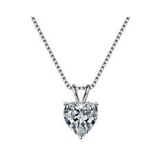 Pure Heart Solitaire Necklace | Dây Chuyền Moissanite 2 Carat Heart Cut | Sterling Silver 925 | Kèm Giấy Kiểm Định GRA