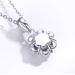 Midnight Daisy Halo Necklace | Dây Chuyền Moissanite 2 Carat Round Cut | Sterling Silver 925 | Kèm Giấy Kiểm Định GRA