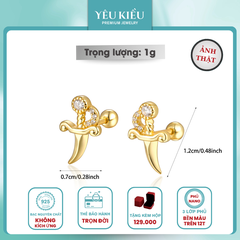 Dainty Mix Piercing | Khuyên Tai Sterling Silver 925 Phủ Bạch Kim/Vàng 18K