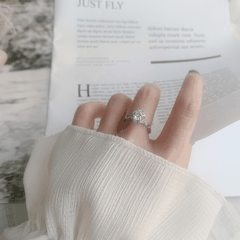 Blooming Floral Halo Ring | Nhẫn Moissanite 2 Carat Round Cut | Sterling Silver 925 | Kèm Giấy Kiểm Định GRA