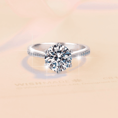 Signature Solitaire Ring | Nhẫn Moissanite 2 Carat Round Cut | Sterling Silver 925 | Kèm Giấy Kiểm Định
