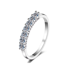 Eternity Ring | Nhẫn Moissanite Round Cut | Sterling Silver 925