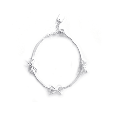 Ribbon Circle Bracelet | Vòng Tay Sterling Silver 925 Phủ Bạch Kim