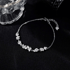 Wisteria Floral Bracelet | Vòng Tay Sterling Silver 925 Phủ Bạch Kim