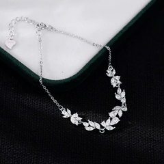 Wisteria Floral Bracelet | Vòng Tay Sterling Silver 925 Phủ Bạch Kim