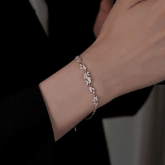 Wisteria Floral Bracelet | Vòng Tay Sterling Silver 925 Phủ Bạch Kim