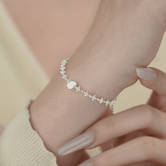 Classic Silver Bead Bracelet | Vòng Tay Sterling Silver 925 Phủ Bạch Kim
