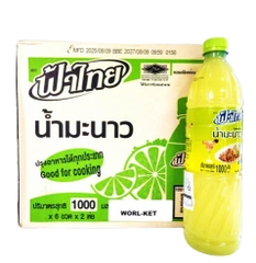 NƯỚC CỐT CHANH THÁI LAN HIỆU FAH THAI 1 LÍT - FAH THAI LIME JUICE 1L
