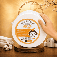 GIẤY VỆ SINH CUỘN LỚN BẢO BẢO 700G - GIẤY BÁNH XE HÌNH CON KHỈ