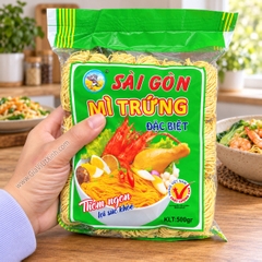 MÌ TRỨNG SÀI GÒN ĐẶC BIỆT 500G - MÌ KHÔ DẠNG VẮT, MÌ XÀO