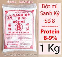 BỘT MÌ SANH KÝ SỐ 8 1KG - BỘT LÀM BÁNH PLAIN FLOUR PROTEIN 8-9%