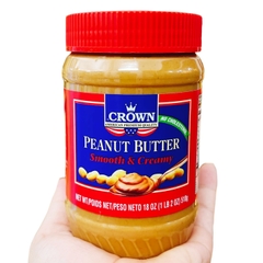 BƠ ĐẬU PHỘNG MỊN CROWN 510G - CROWN PEANUT BUTTER SMOOTH & CREAMY
