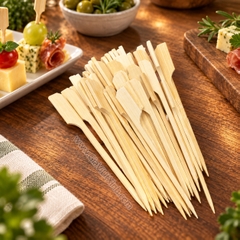 QUE XIÊN TRE MÁI CHÈO 9CM 200 CÂY - XIÊN CỜ TRÁI CÂY, TRANG TRÍ MÓN ĂN