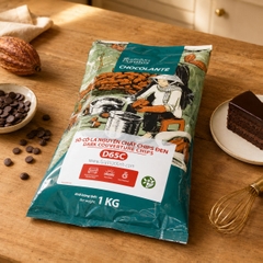 SÔ CÔ LA CHIPS ĐEN CHOCOLANTÉ D65C 1KG – NGUYÊN CHẤT 65% CACAO