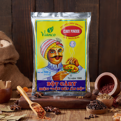 BỘT CÀ RI VIỆT ẤN VINACO ĐẦU BẾP ẤN ĐỘ 500G - GIA VỊ NẤU CÀ RI THƠM NGON ĐẬM VỊ