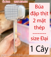 BÚA ĐẬP THỊT 2 MẶT THÉP SIZE ĐẠI – DẦN MỀM THỊT, DỤNG CỤ NHÀ BẾP