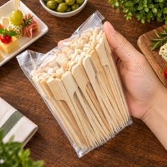 QUE XIÊN TRE MÁI CHÈO 9CM 200 CÂY - XIÊN CỜ TRÁI CÂY, TRANG TRÍ MÓN ĂN