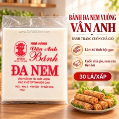 BÁNH ĐA NEM VUÔNG VÂN ANH - BÁNH TRÁNG CUỐN CHẢ GIÒ (30 LÁ/XẤP)