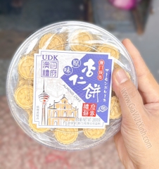 BÁNH HẠNH NHÂN MACAU UDK 280G - HỘP TRÒN NHẬP KHẨU