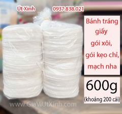 BÁNH TRÁNG GIẤY GÓI XÔI, GÓI KẸO CHỈ,KẸO MẠCH NHA 600G - KHOẢNG 200 CÁI