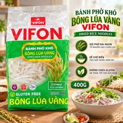 BÁNH PHỞ KHÔ BÔNG LÚA VÀNG VIFON 400G - DRIED RICE NOODLES
