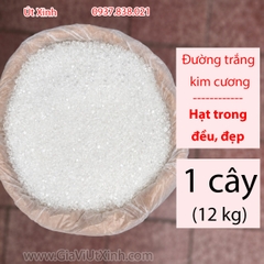 ĐƯỜNG TRẮNG KIM CƯƠNG HẠT TO – ĐƯỜNG CÁT TRẮNG- 12KG NGUYÊN CÂY