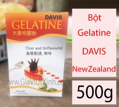 BỘT GELATINE DAVIS NEW ZEALAND 500G - BỘT RAU CÂU LÀM BÁNH