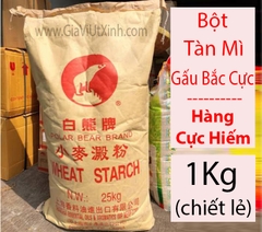 BỘT TÀN MÌ GẤU BẮC CỰC HONG KONG 1KG - CHINA POLAR BEAR BRAND WHEAT STARCH